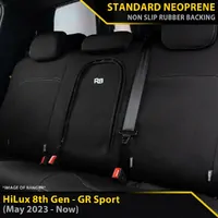 Razorback 4x4 Neoprene Rear Row Seat Covers for Toyota HiLux 8th Gen GR Sport GP4 2024-Current