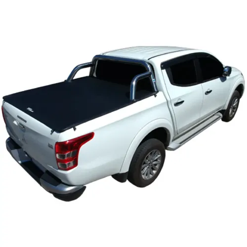 Tuff Tonneau Cover Drill Clip On Ute Fits Mitsubishi Triton MQ/MR Dual Cab July 2015-Feb 2024 w/ Sports Bars