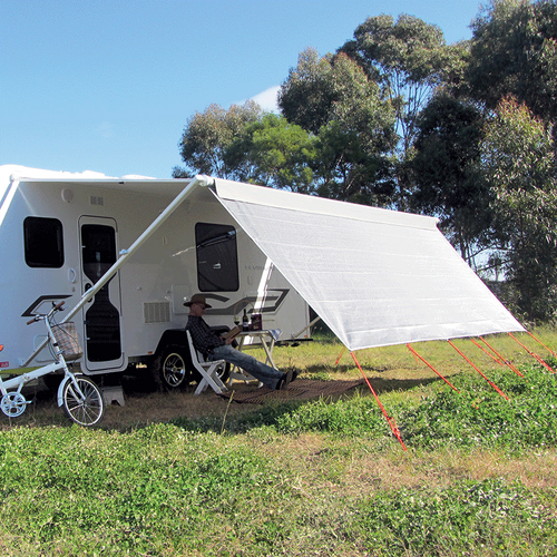 3.4m Coast Caravan Privacy Sunscreen Shade Cover for 12ft Roll-out Awnings [Manufacturer: Coast] [Colour: Silver Grey] [Size: 3.4m]