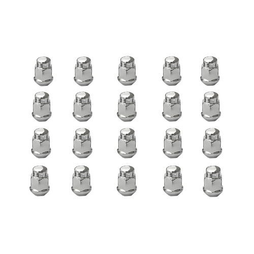 Chrome Wheel Tyre Lug Nuts Set of 20 7/16 Inch 