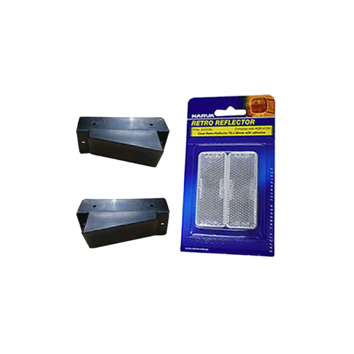 REFLECTORS and BRACKETS for Coast Stone Guard Shield Camper Trailer Caravan