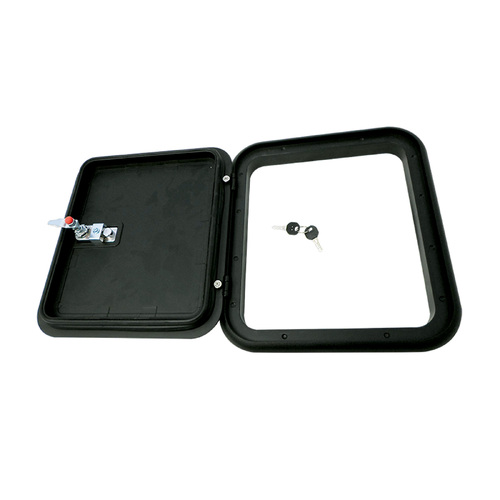 Caravan Access Door #1 399 x 349mm Ext Black RV Camper Trailer Motorhome Jayco