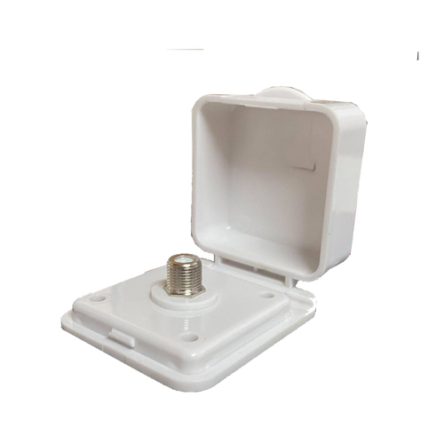 Caravan F-Type TV Outdoor Square Inlet With Flap Cover Waterproof RV Motorhome