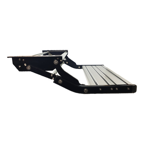 Caravan Aluminum Single Folding Step with LED Light