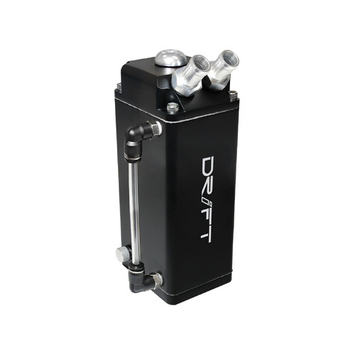 SAAS Oil Catch Can Tank Black 600ml Rectangle Diesel Petrol Can Drift