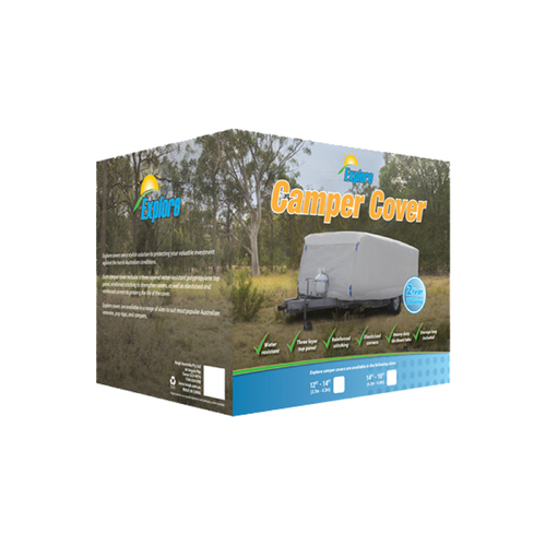 Explore Camper Trailer Cover 4.2 - 4.8m Water resistant 14-16ft Sun Protection