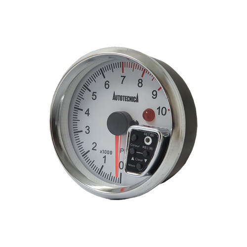 Tachometer Gauge 3 3/4" Analogue Gauge by Autotecnica 7 Colours guage STI 