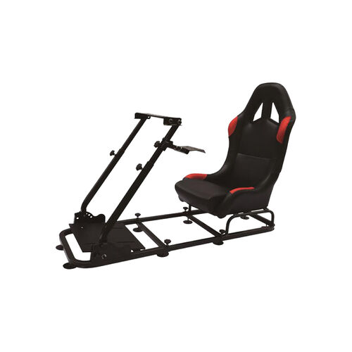 Autotecnica Monza Racing Simulator Gaming Frame Black and Red Seat
