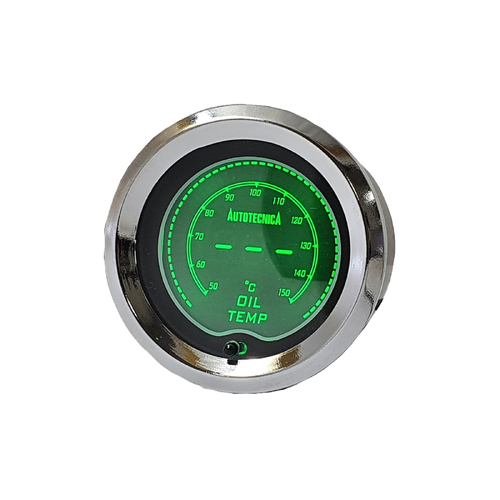 Electronic Digital LCD Oil Temperature Gauge w/ Black Bezel by Autotecnica Turbo