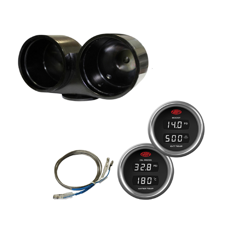 Dual Gauge Billet Aluminium Holder Cup for TOYOTA HILUX KUN 2005-2015 Boost Exhaust Oil Water