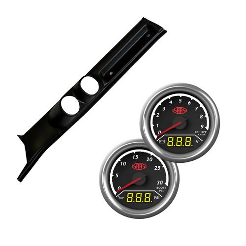Pillar Pod w/ 2in1 Gauges for Landcruiser 76-79 Ext Temp Volts Boost Oil Press