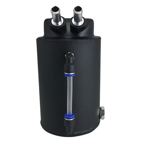 2 in 1 Black Alloy 750ml Blow Bye Oil Catch Can or Radiator Reservoir Universal