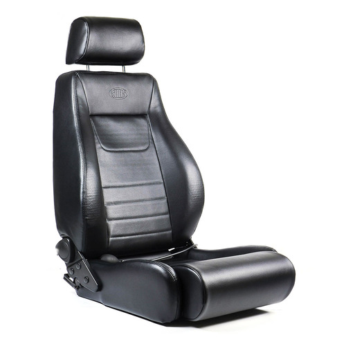 SAAS Seat 4x4 Black PU Leather Dual Recliner w/ Padded Head Rest ADR Compliant
