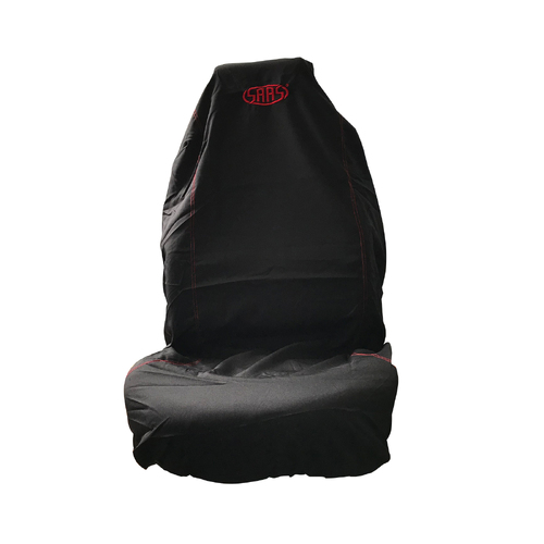Seat Cover Throw Black Saas Black Red Logo Large 1Pc for Protector Sport Seat