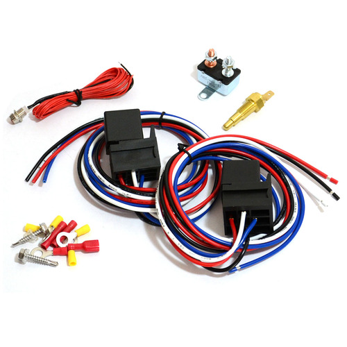 SAAS Electric Thermo 2 X Fan Controller Relay & Thermostat Kit On 85c Off 76c