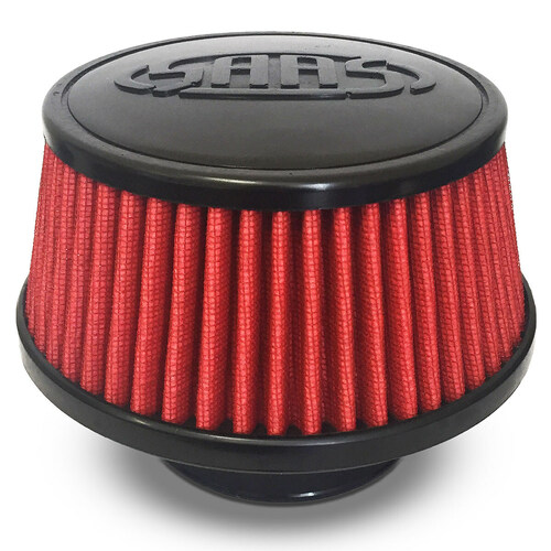 SAAS 75mm Mushroom Air Pod Performance Filter Universal Wet Dry High Flow Red