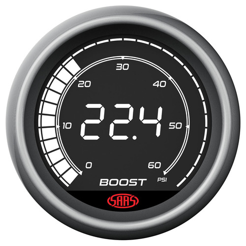 SAAS LCD Digital Diesel Boost Gauge 0-60PSI 52mm 10 Colours