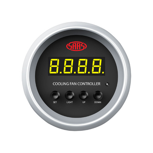 SAAS Radiator Cooling Fan Controller 1 or 2 Fans Series II Black Silver Rim S2