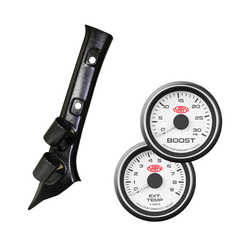 Pillar Pod w/ White Face 0-30 Diesel Boost  0-900 Deg Ext Temp for Hilux 2015-18
