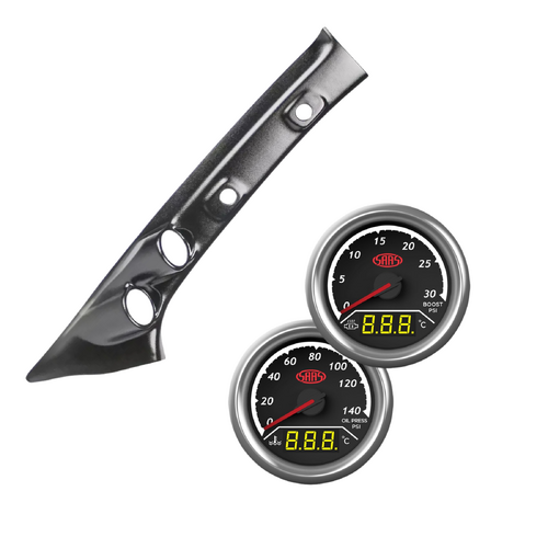 Pillar Pod GUN N80 Suits Hilux 2015 - Current w/ 2in1 Boost Ext Temp & Oil Water Gauge