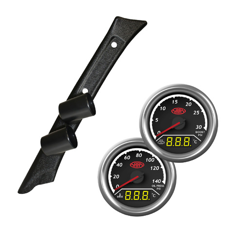 Pillar Pod w/ 2in1 Digital Trax Gauges for Toyota Landcruiser 80 Series 1990-98