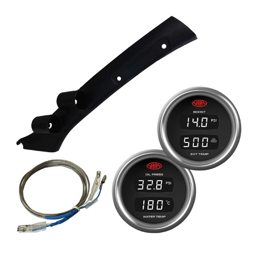 Pillar Pod Digital Gauges for LANDCRUISER 100 1998-07 Boost Exhaust Oil Water