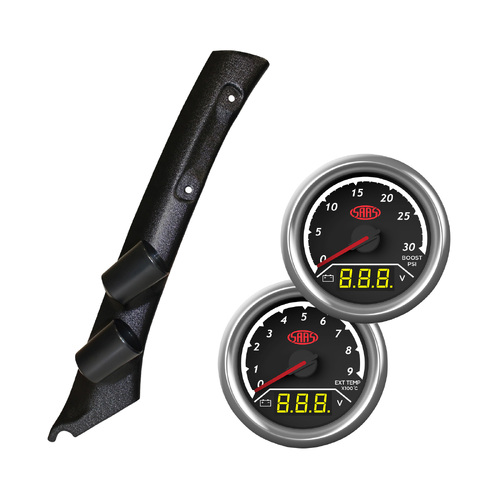 Pillar Pod w/ 2in1 Gauges for Landcruiser 100 Series Diesel Boost Volt EGT Volt
