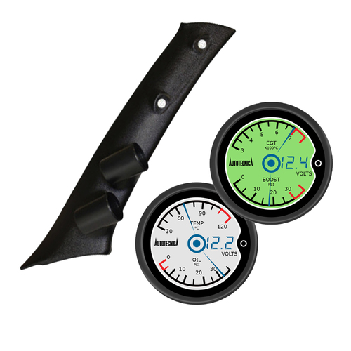 Pillar Pod w/ 3in1 LCD Digital Twin Gauges for TOYOTA PRADO 120 Series 2002-2009
