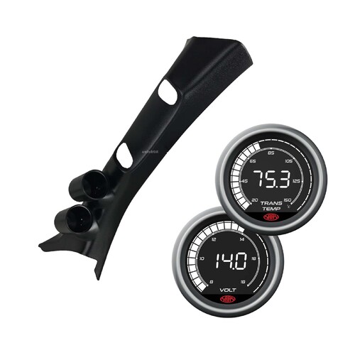 Pillar Pod w/ Digital Trans Temp & Volt Gauges for Toyota Landcruiser 200 Ser