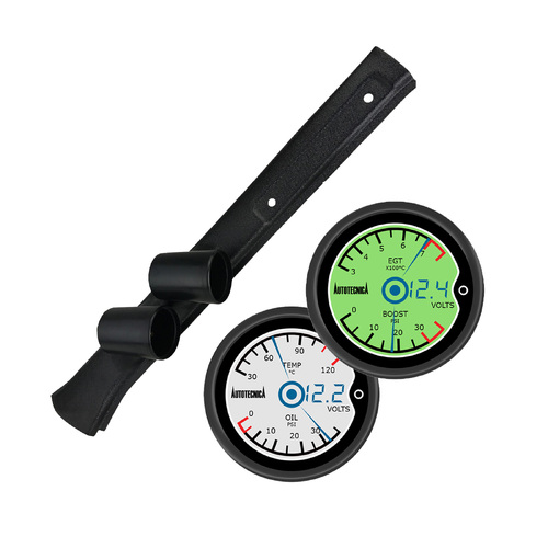 Dual Pillar Pod fit Toyota Landcruiser 70 78 79 Series w/ 3in1 LCD Digital Gauge