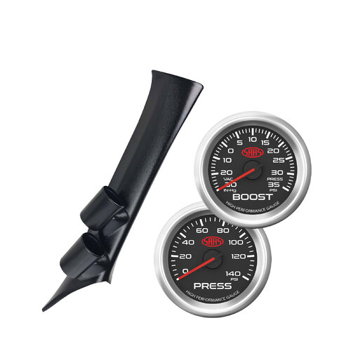 SAAS Dual Pillar Pod w/ Oil Pressure & Boost Muscle Digital Series for GT86 BRZ 2012-20