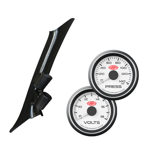 Pillar Pod Holder suit BA BF Falcon w/ White Oil Press & Volts Gauge XR6 XR8 FPV