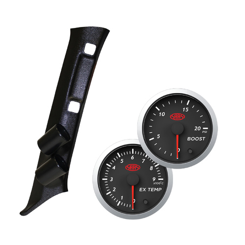Pillar Pod w/ Black Street Series Gauge suit Mitsubishi Pajero NS-NX 2006 onward