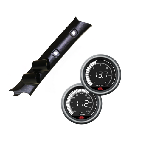 Pillar Pod w/ Digital 0-30 Diesel Boost 20-160 Oil Temp for Nissan GU Patrol Y61 1997-2015
