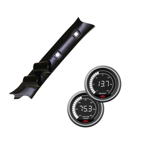 Pillar Pod w/ Digital 0-30 Diesel Boost 20-160 Trans Temp for Nissan GU Patrol Y61 1997-2015
