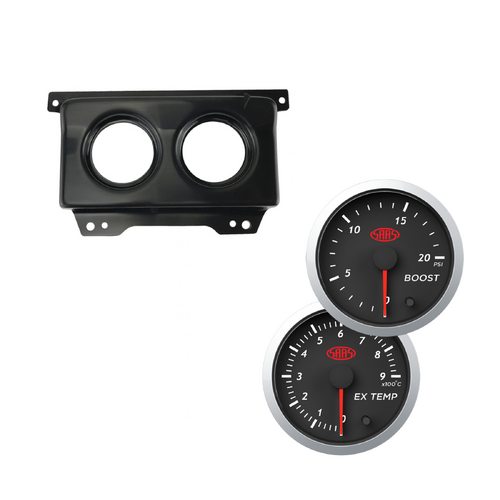 SAAS Dash Gauge Pod w/ Street Boost & Ex Temp Suits Nissan Patrol 2004-2016 GU