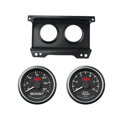 SAAS Dash Gauge Pod with Black Boost Exhaust Temp Suits Nissan Patrol 2004-16 GU