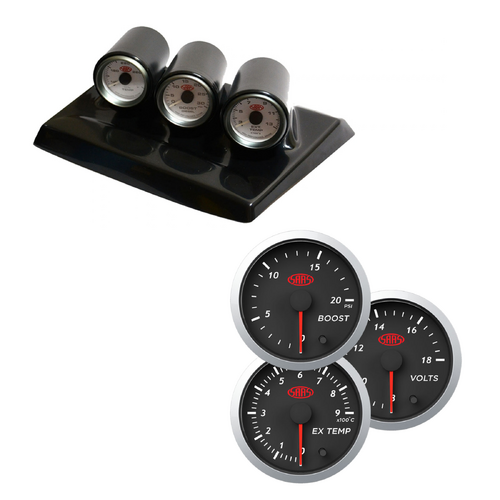 Triple 3 Gauge Dash Pod Holder  w/ Boost Exhaust Volt Gauges for Patrol GU Y61 97-04