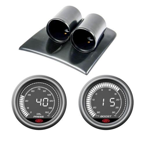 SAAS Dash Pod w/ Muscle Digital Ser Oil Pressure and Boost Vacuum