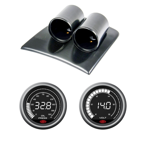 VY VZ Commodore SAAS Dash Pod w/ DIGITAL OIL PRESSURE and VOLT GAUGES Black