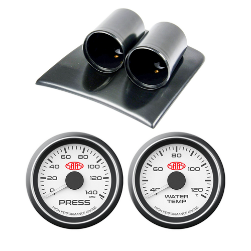 SAAS Dash Pod White Series Oil Pres Water Temp for VY VZ Commodore