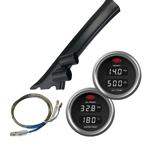 Pillar Pod Digital Gauges for VW AMAROK 2H 2011-Current Boost Exhaust Oil Water