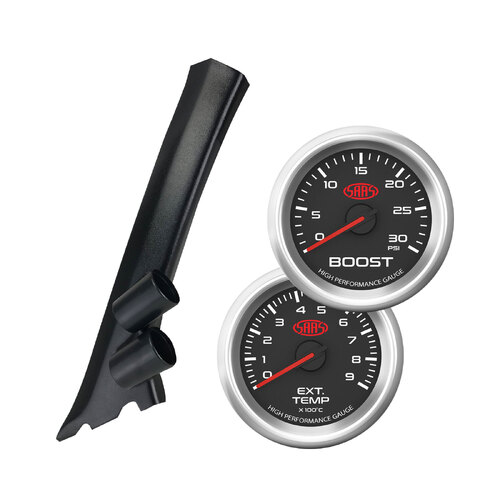 SAAS Dual Pillar Pod w/ Black Series 3 Boost & Exh for Volkswagen Amarok 2011-on