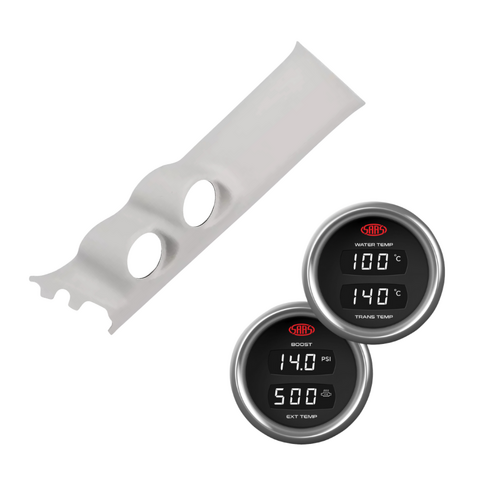 Gauge Pillar Pod Light Grey Painted w/ Boost Exhaust Trans Water Gauge For Jimny 2019 - On