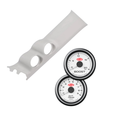 Gauge Pillar Pod Light Grey Painted w/ Boost and EGT Gauges For Suzuki Jimny 2019 - On