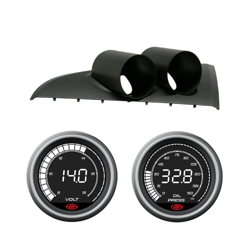 BA BF Falcon XR6 XR8 SAAS DASH GAUGE POD W/ DIGITAL OIL PRESSURE & VOLT GAUGES