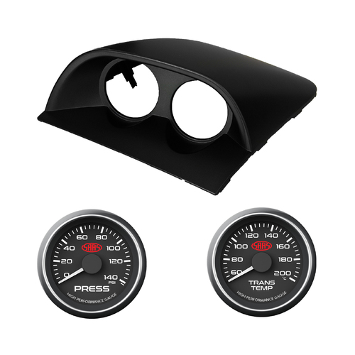 Dual Gauge Pod w/ Oil Press & Oil Trans Temp Gauge VY VZ Commodore SV6 SS V6 UTE