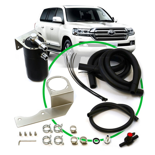 SAAS Oil Catch Tank Full Kit Black for Landcruiser 200 Series 4.5L 2007-on