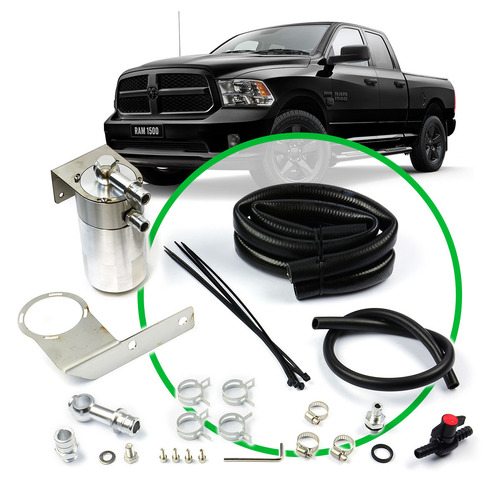 SAAS Oil Catch Tank Full Kit Polished Aluminium RAM 1500 5.7L Hemi 2015-on