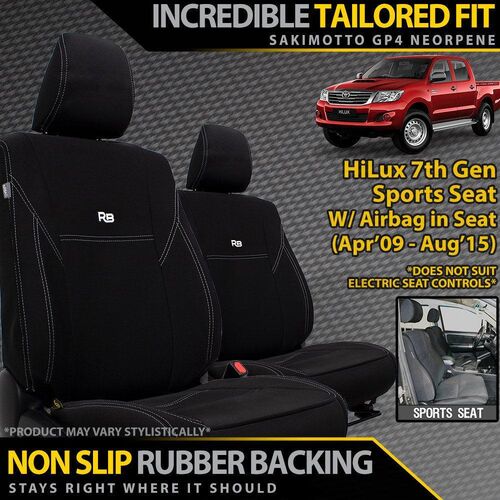 Razorback 4x4 Neoprene 2x Front Seat Covers for Amarok  2H  (feb11 - may2023)